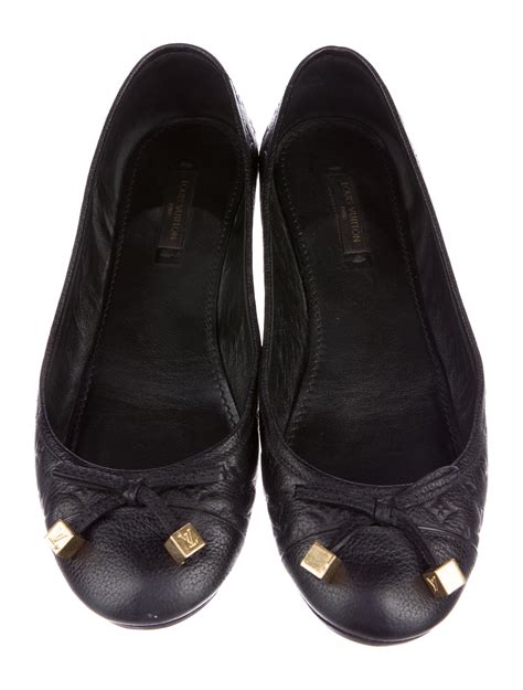 louis vuitton monogram flats black size 7.5 gold and beyond